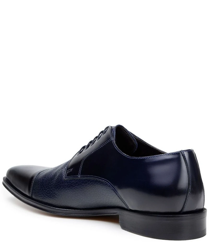 Belvedere Men's Alexander Leather Cap Toe Derby Dress Shoes