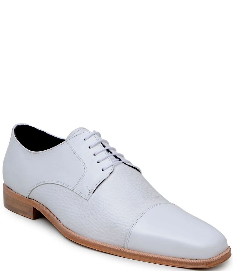 Belvedere Men's Alexander Leather Cap Toe Derby Dress Shoes