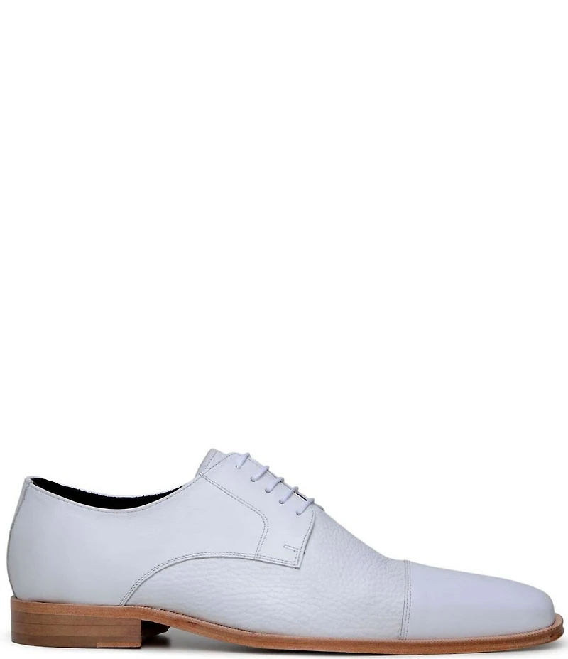 Belvedere Men's Alexander Leather Cap Toe Derby Dress Shoes