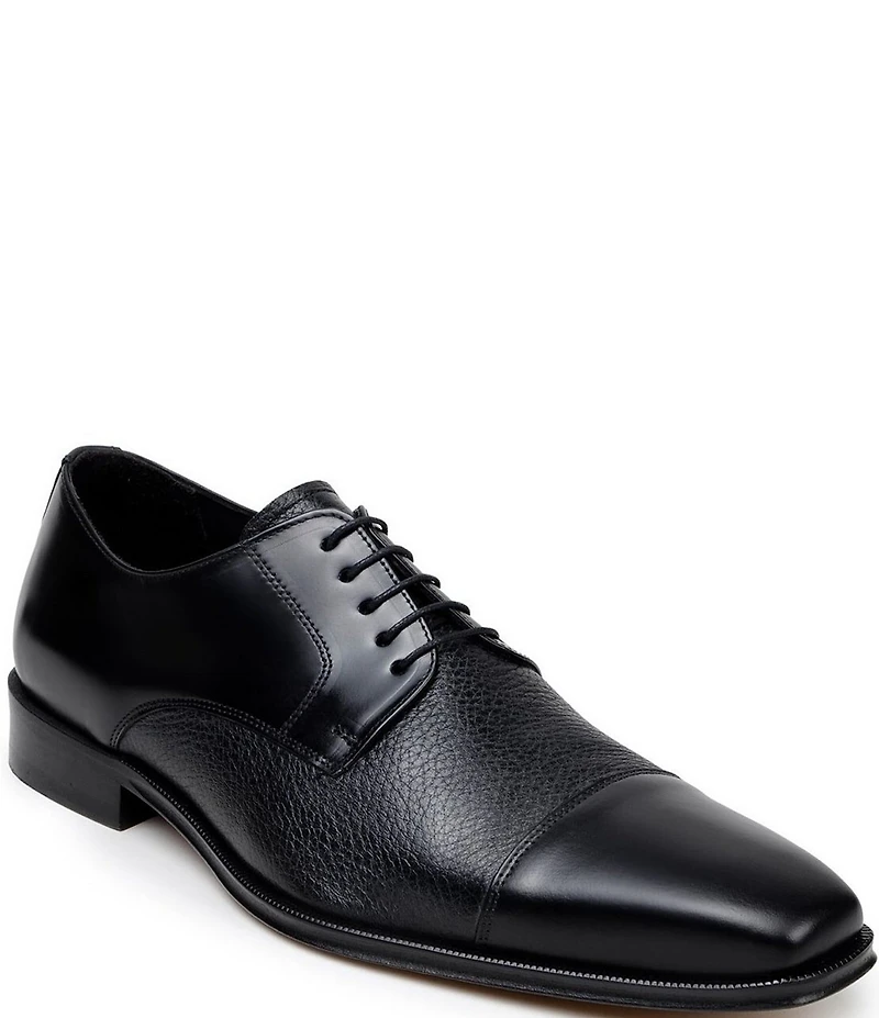 Belvedere Men's Alexander Leather Cap Toe Derby Dress Shoes