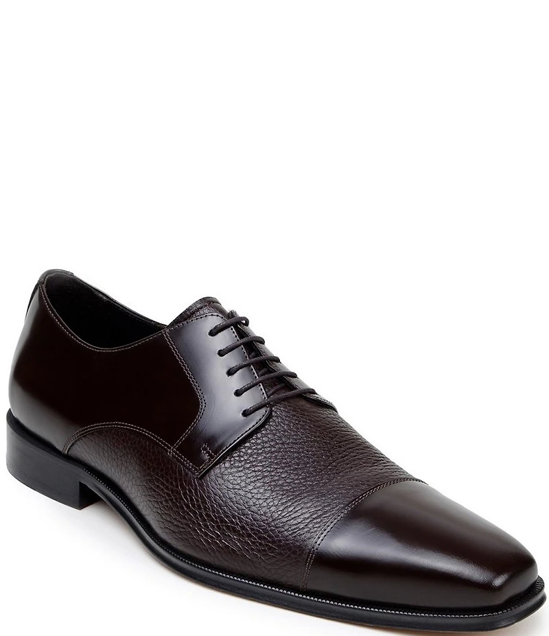 Belvedere Men's Alexander Leather Cap Toe Derby Dress Shoes