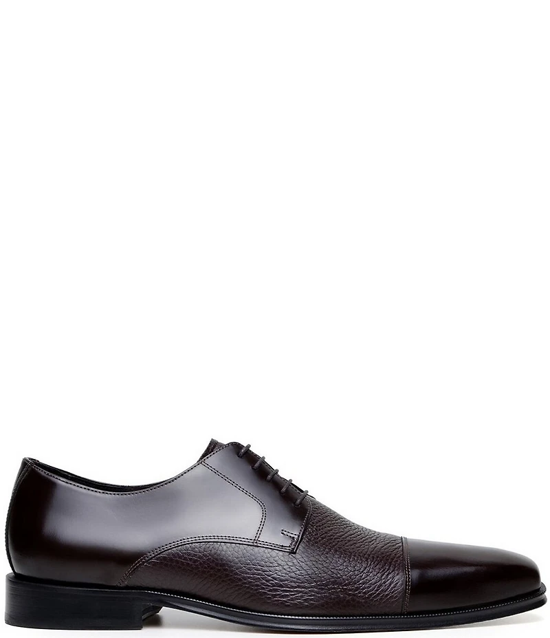 Belvedere Men's Alexander Leather Cap Toe Derby Dress Shoes