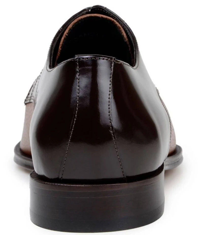 Belvedere Men's Alexander Two-Tone Deerskin Leather and Italian Calf Leather Cap Toe Derby Dress Shoes