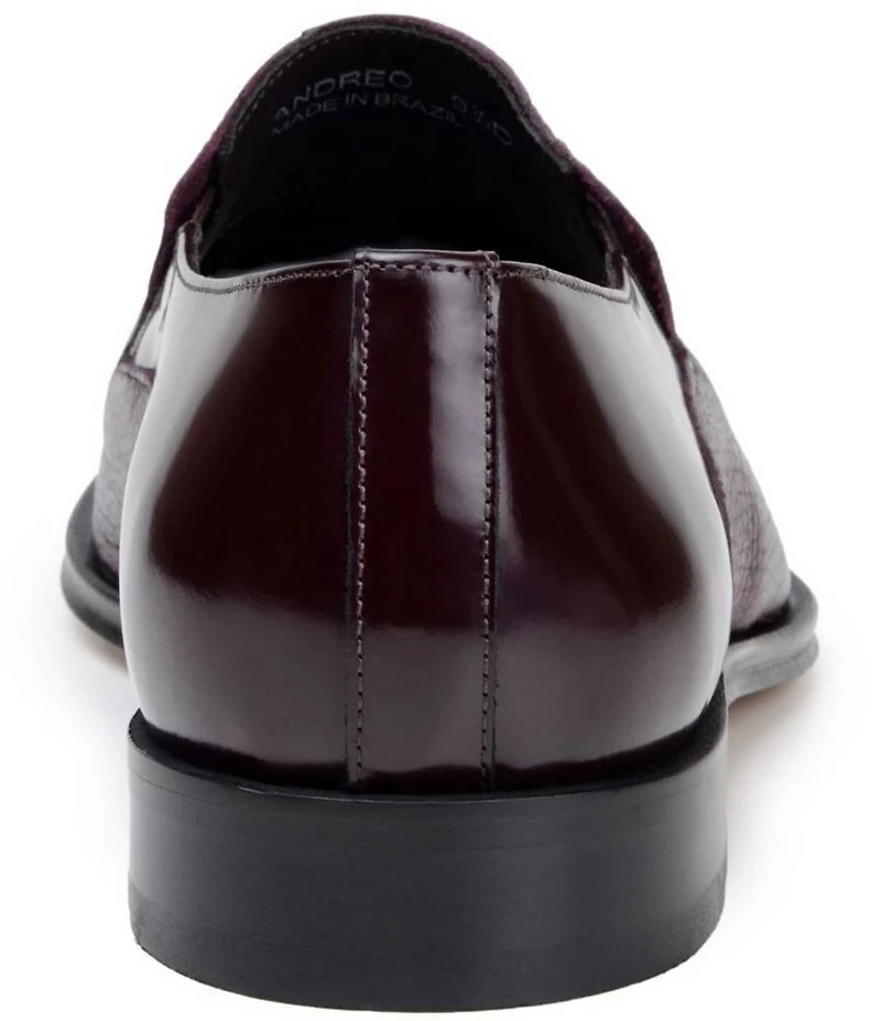 Belvedere Men's Andreo Deerskin Leather and Italian Calf Leather Cap Toe Derby Dress Shoes