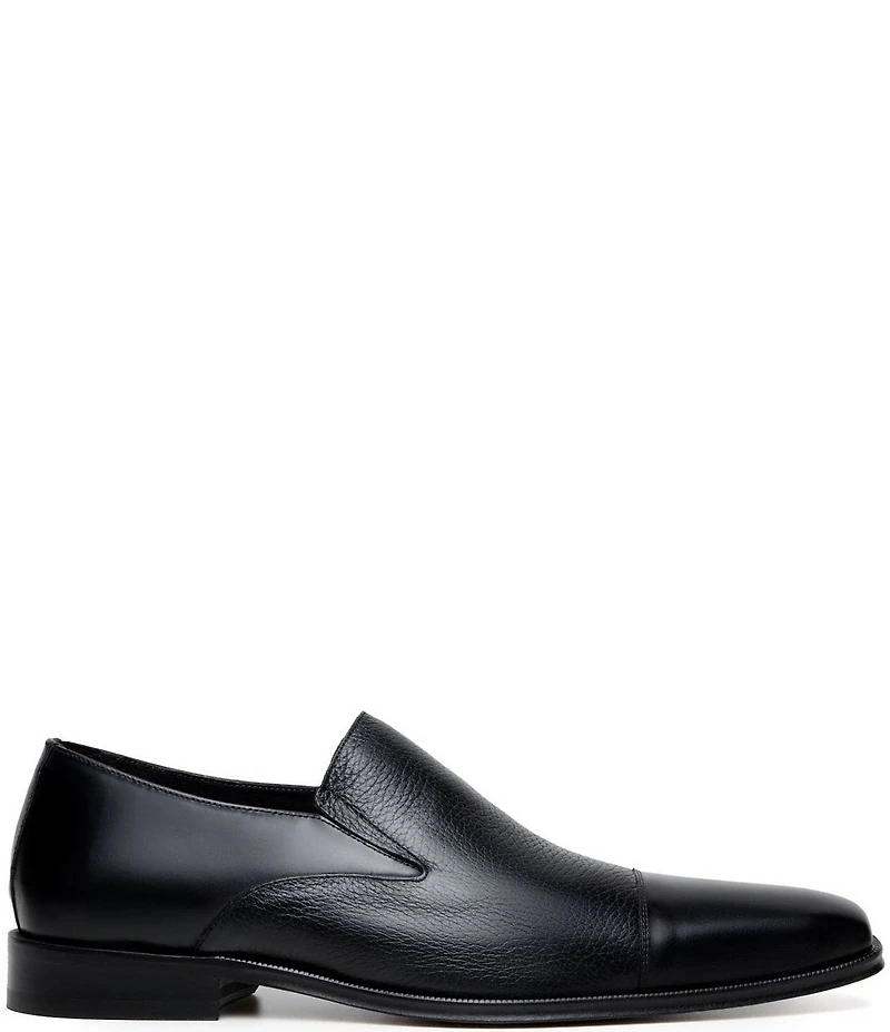 Belvedere Men's Andreo Deerskin Leather and Italian Calf Leather Cap Toe Derby Dress Shoes