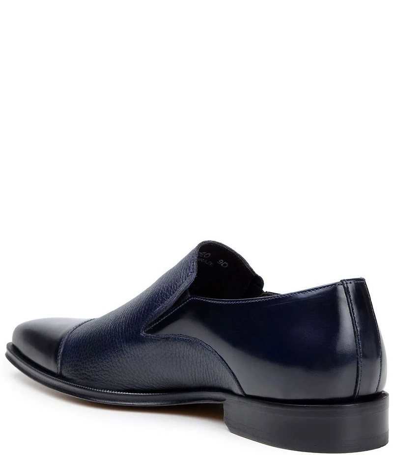 Belvedere Men's Andreo Deerskin Leather and Italian Calf Leather Cap Toe Derby Dress Shoes