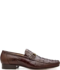 Belvedere Men's Bartolo Ostrich Quill Bit Buckle Dress Loafers