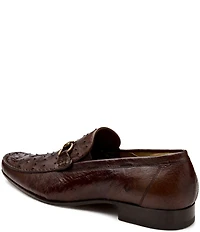 Belvedere Men's Bartolo Ostrich Quill Bit Buckle Dress Loafers