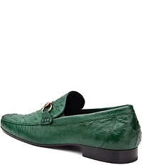 Belvedere Men's Bartolo Ostrich Quill Bit Buckle Dress Loafers