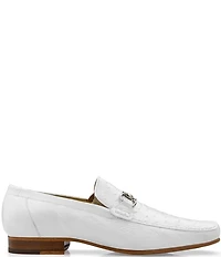 Belvedere Men's Bartolo Ostrich Quill Bit Buckle Dress Loafers