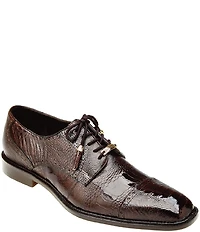 Belvedere Men's Batta Ostrich Cap Toe Lace Up Derby Dress Shoes
