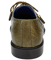 Belvedere Men's Batta Ostrich Cap Toe Lace Up Derby Dress Shoes