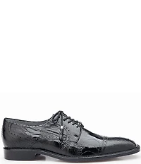 Belvedere Men's Batta Ostrich Cap Toe Lace Up Derby Dress Shoes