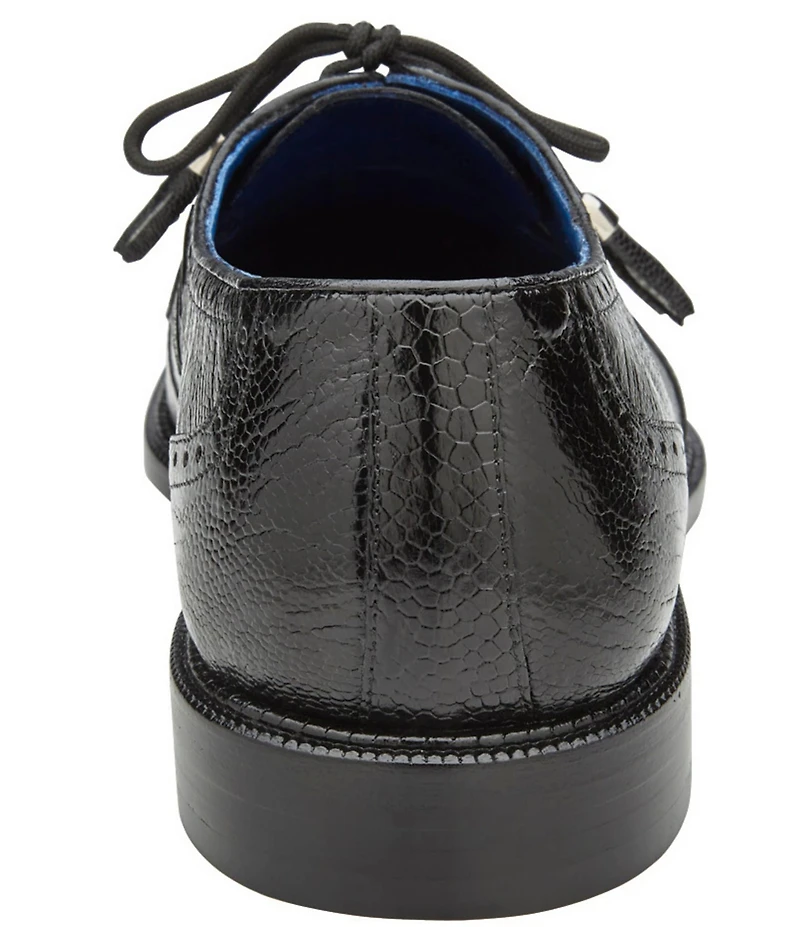 Belvedere Men's Batta Ostrich Cap Toe Lace Up Derby Dress Shoes