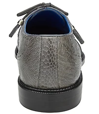 Belvedere Men's Batta Ostrich Cap Toe Lace Up Derby Dress Shoes