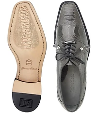 Belvedere Men's Batta Ostrich Cap Toe Lace Up Derby Dress Shoes