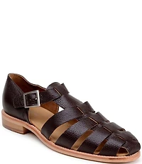 Belvedere Men's Elio Deerskin Leather Fisherman Sandals