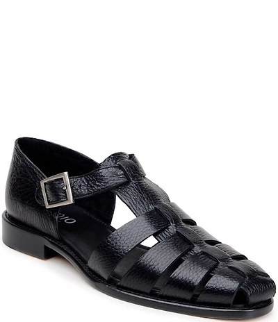 Belvedere Men's Elio Deerskin Leather Fisherman Sandals