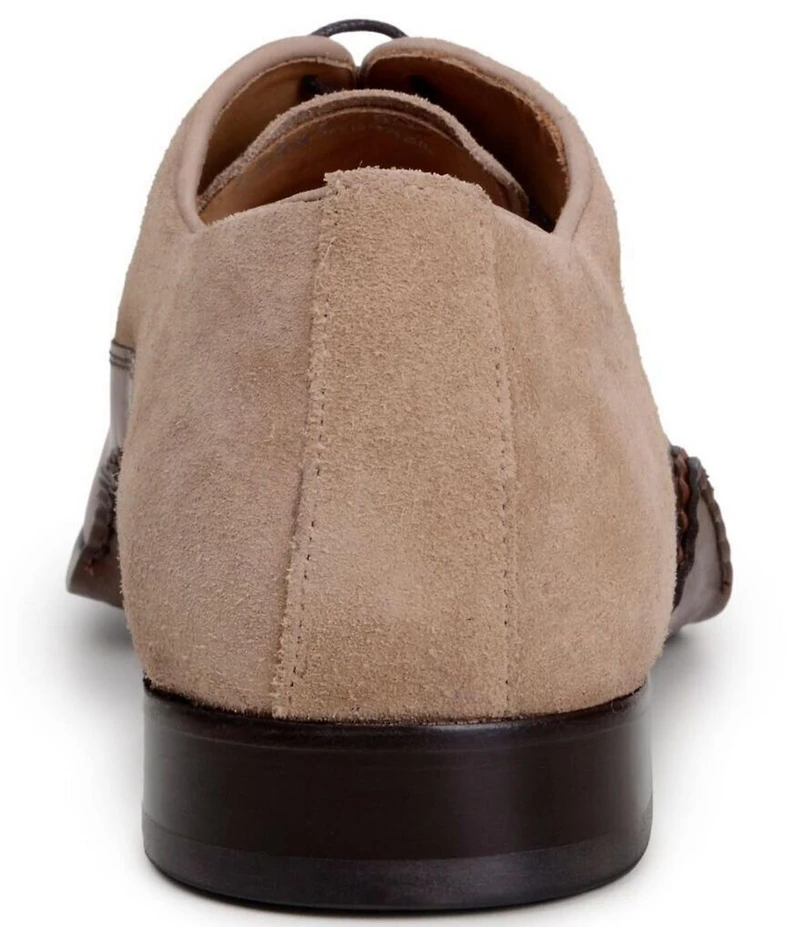 Belvedere Men's Leontes Leather and Suede Cap Toe Dress Oxfords