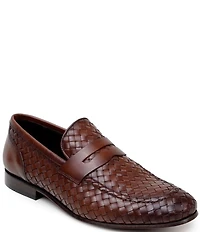Belvedere Men's Luca Woven Leather Penny Loafers