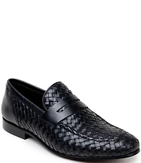Belvedere Men's Luca Woven Leather Penny Loafers