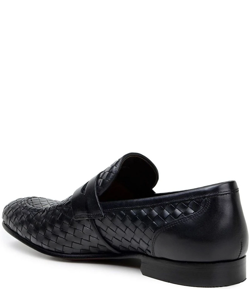 Belvedere Men's Luca Woven Leather Penny Loafers