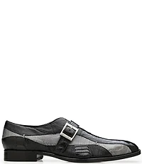Belvedere Men's Marte Ostrich Monk Strap Dress Shoes