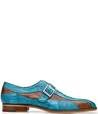 Belvedere Men's Marte Ostrich Monk Strap Dress Shoes