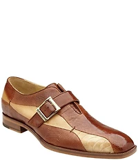 Belvedere Men's Marte Ostrich Monk Strap Dress Shoes