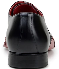 Belvedere Men's Nero Leather Dress Oxfords