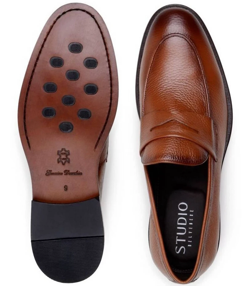 Belvedere Men's Nohr Leather Penny Loafers