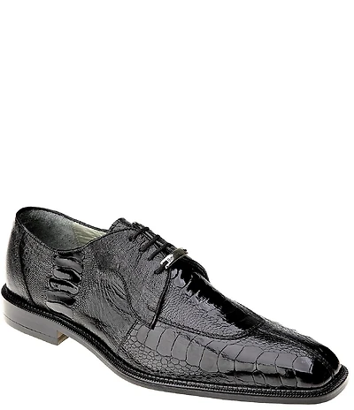 Belvedere Men's Siena Ostrich Square Toe Oxfords