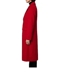 Bernardo Dart Wool Blend Notch Collar Button Front Single Breasted Coat