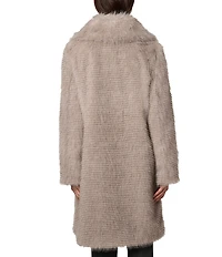 Bernardo Faux Fur Oversize Point Collar Coat