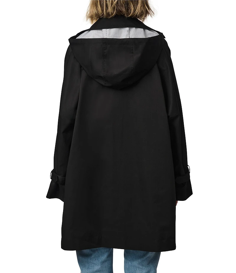 Bernardo Ladies Urban Oversized Point Collar Double Breasted Trench