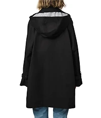 Bernardo Ladies Urban Oversized Point Collar Double Breasted Trench