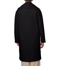 Bernardo Long Wool Blend Oversize Double Breasted Coat