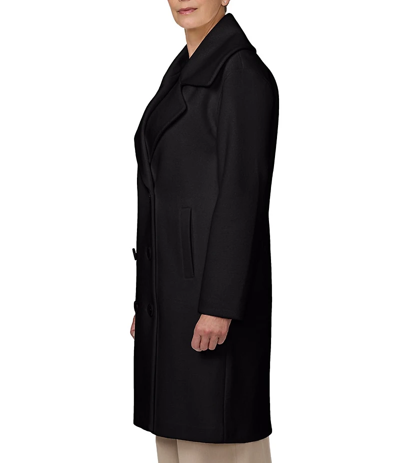 Bernardo Long Wool Blend Oversize Double Breasted Coat