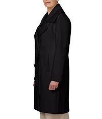 Bernardo Long Wool Blend Oversize Double Breasted Coat