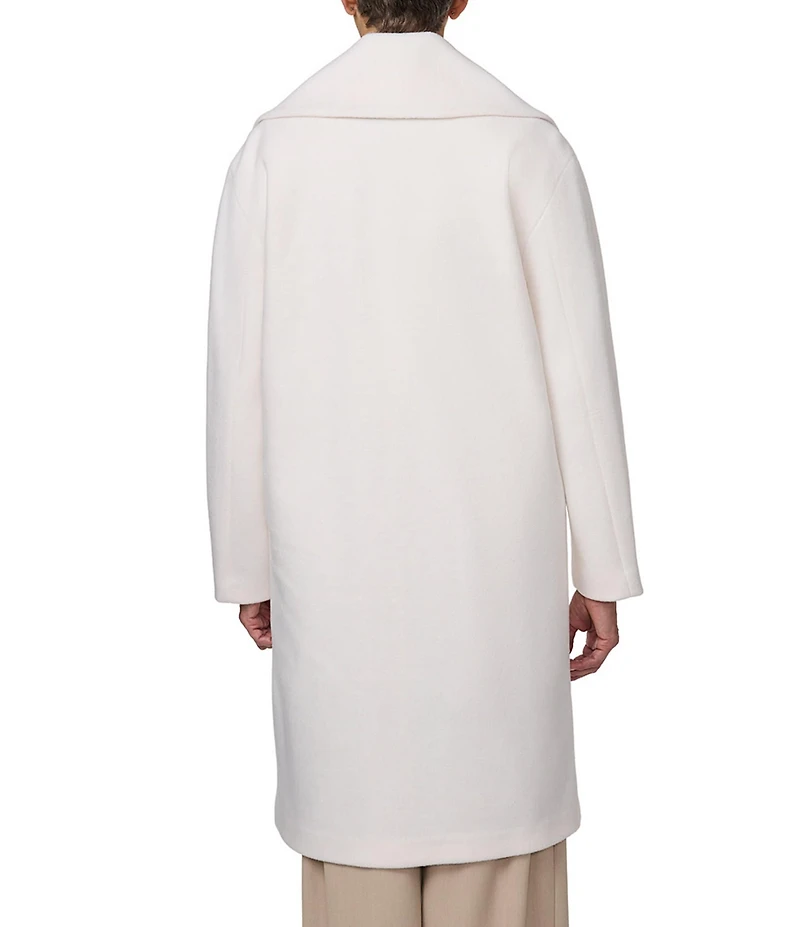 Bernardo Long Wool Blend Oversize Double Breasted Coat