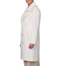 Bernardo Long Wool Blend Oversize Double Breasted Coat