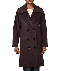 Bernardo Long Wool Blend Oversize Double Breasted Coat