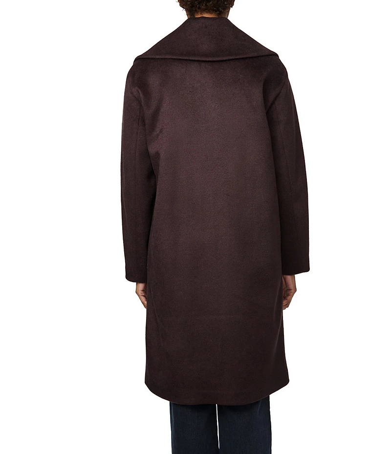 Bernardo Long Wool Blend Oversize Double Breasted Coat