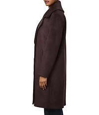 Bernardo Long Wool Blend Oversize Double Breasted Coat