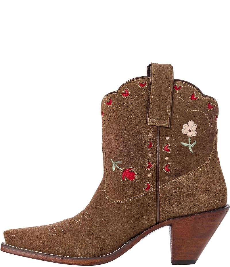 Besita Boots Bloom Suede Floral Booties