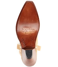 Besita Boots Nectar Leather Hearts Slip On Cone Heel Western Booties