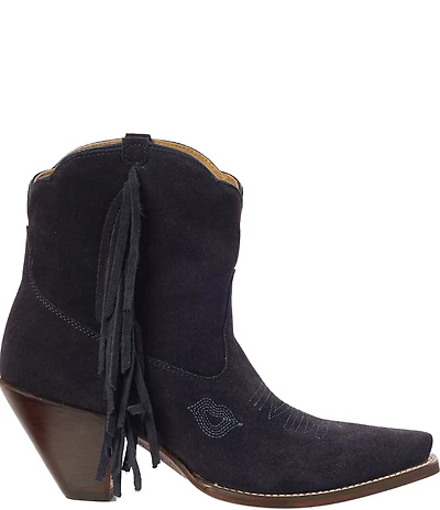 Besita Boots Spirit Suede Slip On Block Heel Booties