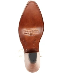 Besita Boots The Bliss Leather Floral Snip Toe Western Booties