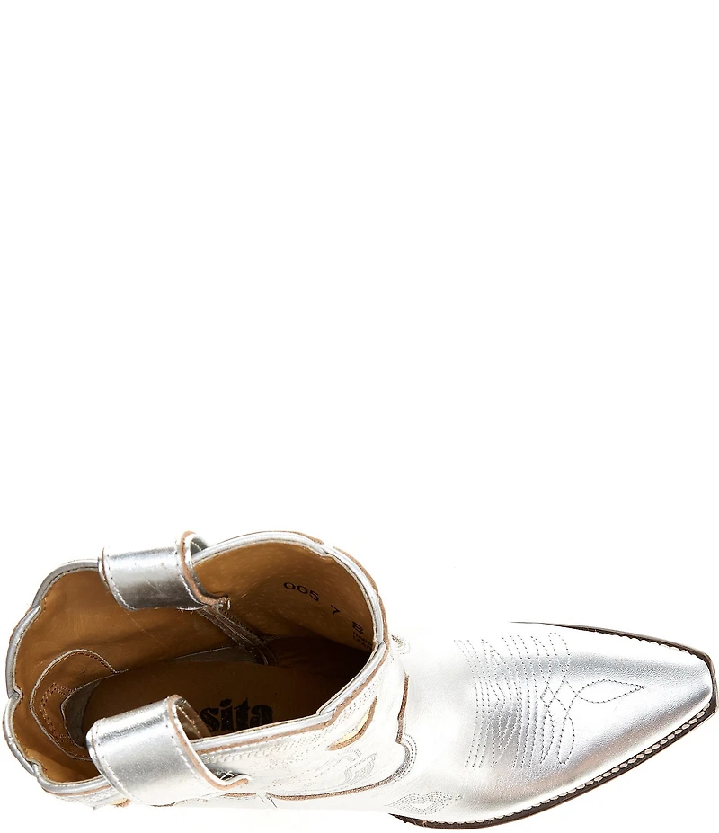 Besita Boots The Lucky Metallic Leather Booties
