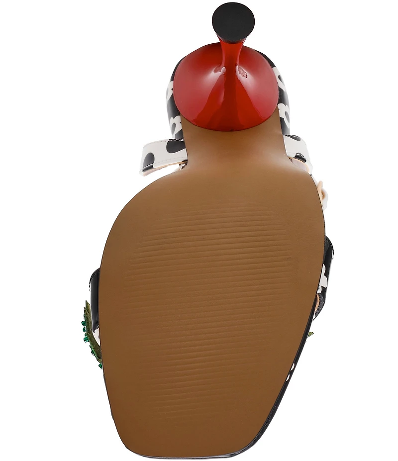 Betsey Johnson Addison Flower Print Strawberry Ornament Dress Sandals